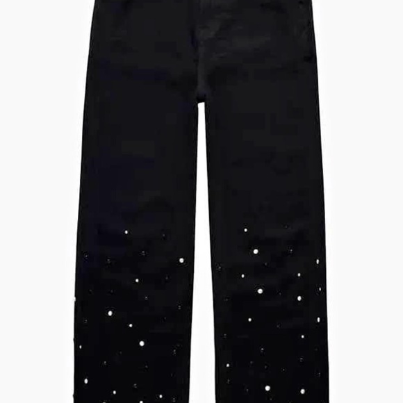 Black Studded Men Jeans - Picture 8 of 9
